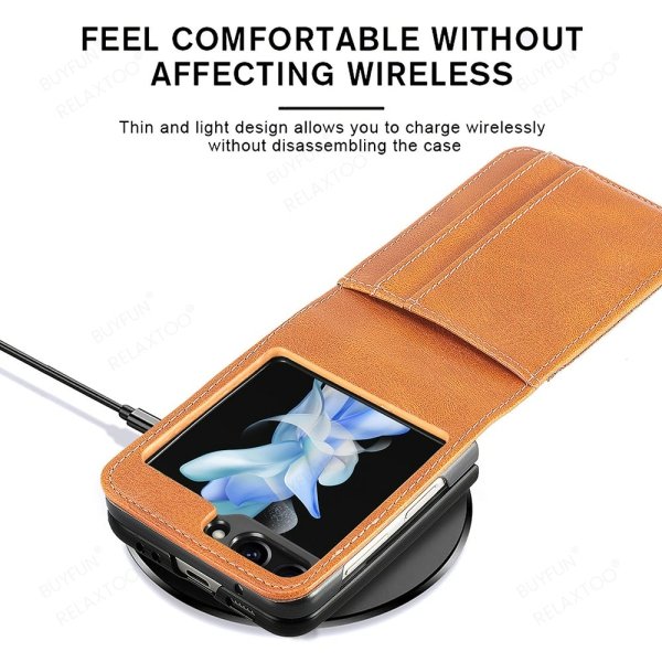 Samsung Galaxy Z Flip 5 Wallet Leather Card Holder Flip Protective Shockproof Case Cover Samsung Galaxy Z Flip 5 Wallet Leather Card Holder Flip Protective Shockproof Case Cover
